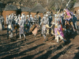 Buy Nuba Warriors on the Way to a Funeral Dance, Sudan, Africa at AllPosters.com