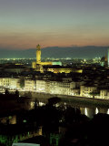 Buy City Skyline at Night, Florence, Tuscany, Italy at AllPosters.com