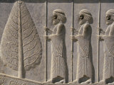 Buy Carved Reliefs of Palace Guard, Apadana Palace Staircase, Persepolis, Iran at AllPosters.com