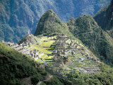 Looking Down onto the Inca City from the Inca Trail, Machu Picchu, Unesco World Heritage Site, Peru Photographic Print
