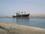 Buy Northbound Ship, Suez Canal, Egypt, North Africa, Africa at AllPosters.com