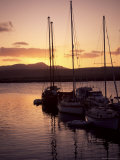 Yachts at Sunset, Caleta De Fustes, Fuerteventura, Canary Islands, Spain