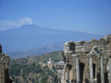 Buy Greek Theatre and Mount Etna, Taormina, Sicily, Italy at AllPosters.com
