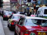 Taxis, Causeway Bay, Hong Kong Island, Hong Kong, China