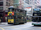 Tram, Des Voeux Road, Central, Hong Kong Island, Hong Kong, China