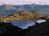 Buy Small Lake with Cadair Idris Range Behind, Snowdonia National Park, Gwynedd, UK at AllPosters.com