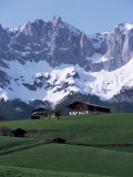 Kaiser Gebirge Mountain Range from the South, Above Ellmau, Tirol, Austrian Alps, Austria