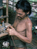 Buy Penan Man Making Blowpipe Darts, Mulu Expedition, Indonesia at AllPosters.com