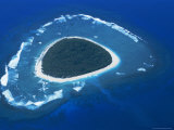 Buy Aerial View, Reef Formation and Island, Fiji, South Pacific Islands at AllPosters.com