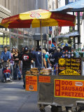 Hot Dog and Pretzel Stand, Manhattan, New York City, New York, USA