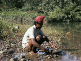 Buy Hua Ulu Man Sharpening Knife, Seram, Moluccas, Indonesia, Southeast Asia at AllPosters.com