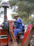 Buy Farm Worker on Tractor, South Africa, Africa at AllPosters.com