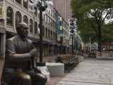 Statue in Quincy Market at Faneuil Hall Marketplace, Boston, Massachusetts