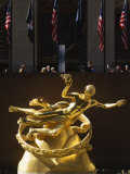 Statue of Prometheus in the Plaza of the Rockefeller Center, Manhattan, New York City, USA