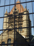 Buy Trinity Church Reflected in the John Hancock Tower, Copley Square, Boston, New England at AllPosters.com