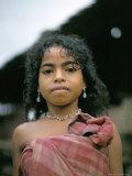 Buy Portrait of a Hua Ulu Girl, Seram, Moluccas, Indonesia, Southeast Asia at AllPosters.com