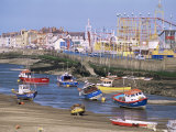 Buy Amusement Park and Boats in Mouth of River Clwyd, Rhyl Town, Clywd, Wales, United Kingdom at AllPosters.com