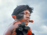 Buy Portrait of a Kamayura Indian, Xingu, Brazil, South America at AllPosters.com