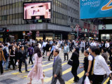 Busy Street, Central, Hong Kong Island, Hong Kong, China