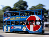 Blue Tram, Causeway Bay, Hong Kong Island, Hong Kong, China