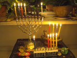 Buy Jewish Festival of Hanukkah, Three Hanukiah with Four Candles Each, Jerusalem, Israel, Middle East at AllPosters.com