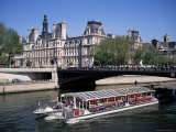 River Seine and Hotel De Ville, Paris, France