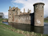 Caerlaverock Castle, Dating from the 13th Century, Dumfriesshire, Scotland, United Kingdom