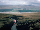 Land Boardwalk Laid to Prevent Path Erosion, Yorkshire Dales, England, United Kingdom