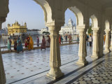 Buy Group of Sikh Women Pilgrims Walking Around Holy Pool, Golden Temple, Amritsar, Punjab State, India at AllPosters.com