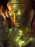 Buy Close up of Large Golden Buddha in Artificial Light, Pindaya Natural Cave Museum, Pindaya, Myanmar at AllPosters.com