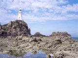 Buy Lighthouse from the Causeway at Low Tide, Corbiere, St. Brelade, Jersey, Channel Islands at AllPosters.com
