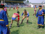 Buy Wrestling Tournament, Naadam Festival, Tov Province, Mongolia, Central Asia at AllPosters.com