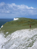 Buy White Cliffs and Walker, Tennyson Down, Owned by National Trust, Isle of Wight, England at AllPosters.com