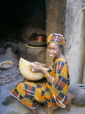 Buy Woman Sitting in Courtyard, Djenne, Mali, Africa at AllPosters.com