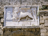 Carved Winged Lion of St. Mark Above Gate of the Citadel, Famagusta, North of the Island, Cyprus