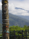Totem Pole, Valley Scenery, Taiwan Aboriginal Culture Park, Pingtung County, Taiwan