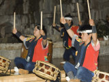 Buy Traditional Japanese Taiko Drumming Performance, Matsuyama, Ehime Prefecture, Shikoku Island, Japan at AllPosters.com