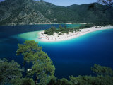 View of the Blue Lagoon, Oludeniz, Anatolia, Turkey, Eurasia