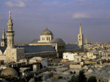 City Skyline Including Omayyad Mosque and Souk, Unesco World Heritage Site, Damascus, Syria