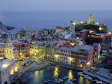 Village of Vernazza in the Evening, Cinque Terre, Unesco World Heritage Site, Liguria, Italy