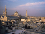 City Skyline Including Omayyad Mosque and Souk, Damascus, Syria, Middle East