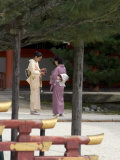 Buy Two Women in Kimonos at Heian Jingu Shrine, Kyoto City, Honshu, Japan at AllPosters.com