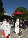 Wedding Ceremony, Procession, Meiji Shrine, Harajuku, Tokyo, Honshu, Japan