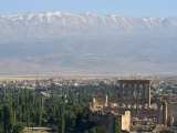 Snow Capped Mountains of the Anti-Lebanon Range Behind the Roman Archaeological Site, Lebanon