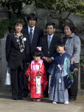 7-5-3 Festival, Family at Kitano Tenmangu Shrine, Kyoto City, Honshu, Japan