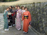 Buy Girls Wearing Yukata, Kimono in Gion, Kyoto City, Honshu, Japan at AllPosters.com