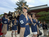 Traditional Dress and Procession for Tea Ceremony, Yasaka Jinja Shrine, Kyoto, Honshu Island, Japan