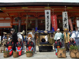 Traditional Dress and Procession for Tea Ceremony, Yasaka Jinja Shrine, Kyoto, Honshu Island, Japan