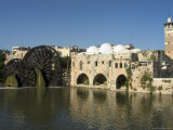 Mosque and Water Wheels on the Orontes River, Hama, Syria, Middle East