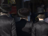 Buy Jewish Men in Traditional Clothes, Old Walled City, Jerusalem, Israel, Middle East at AllPosters.com